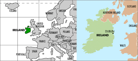 アイルランド位置図